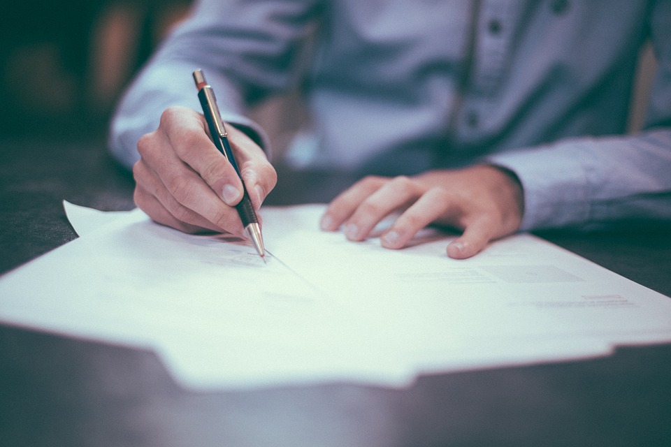 Signing paperwork