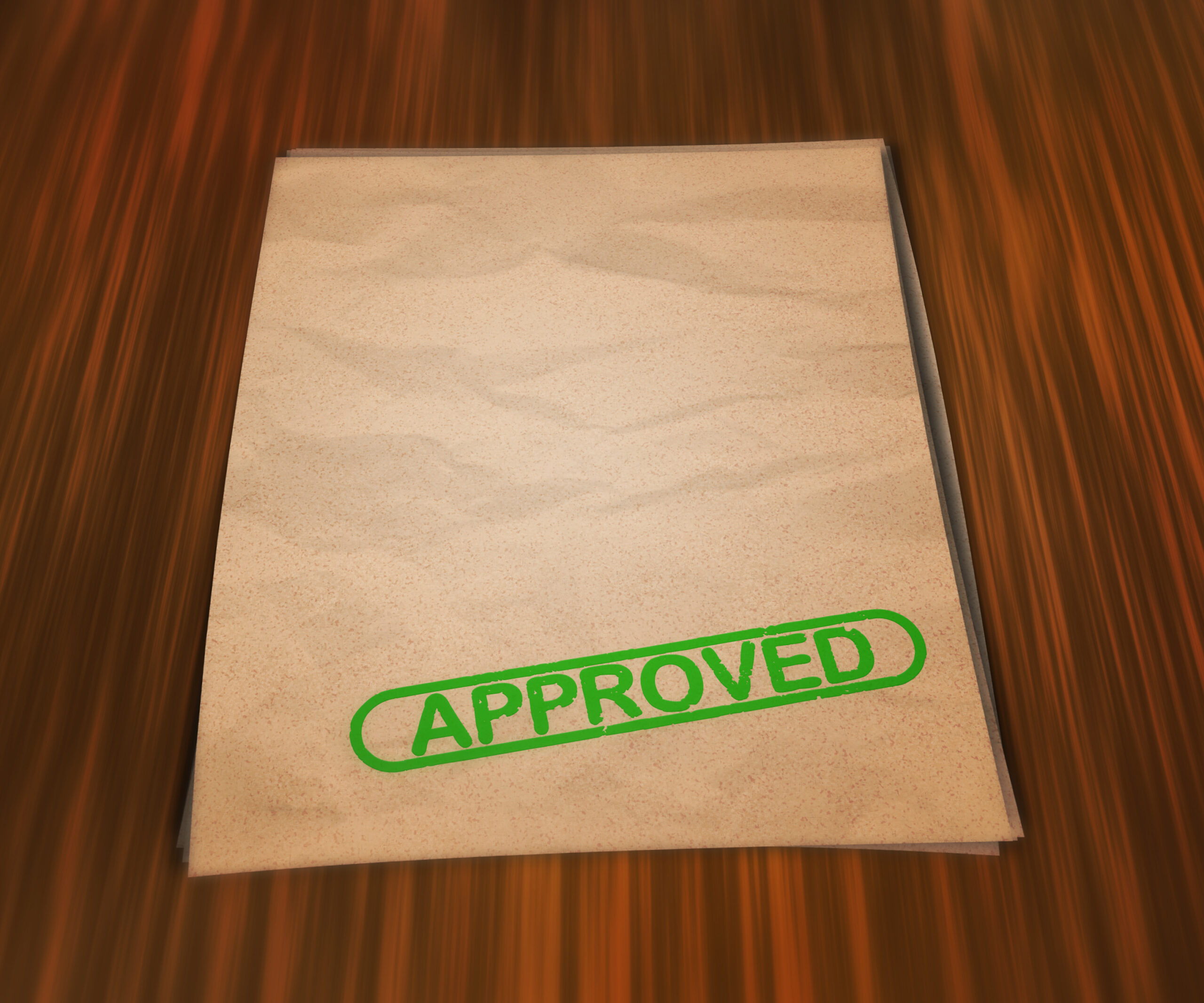 Approved Document on the Table